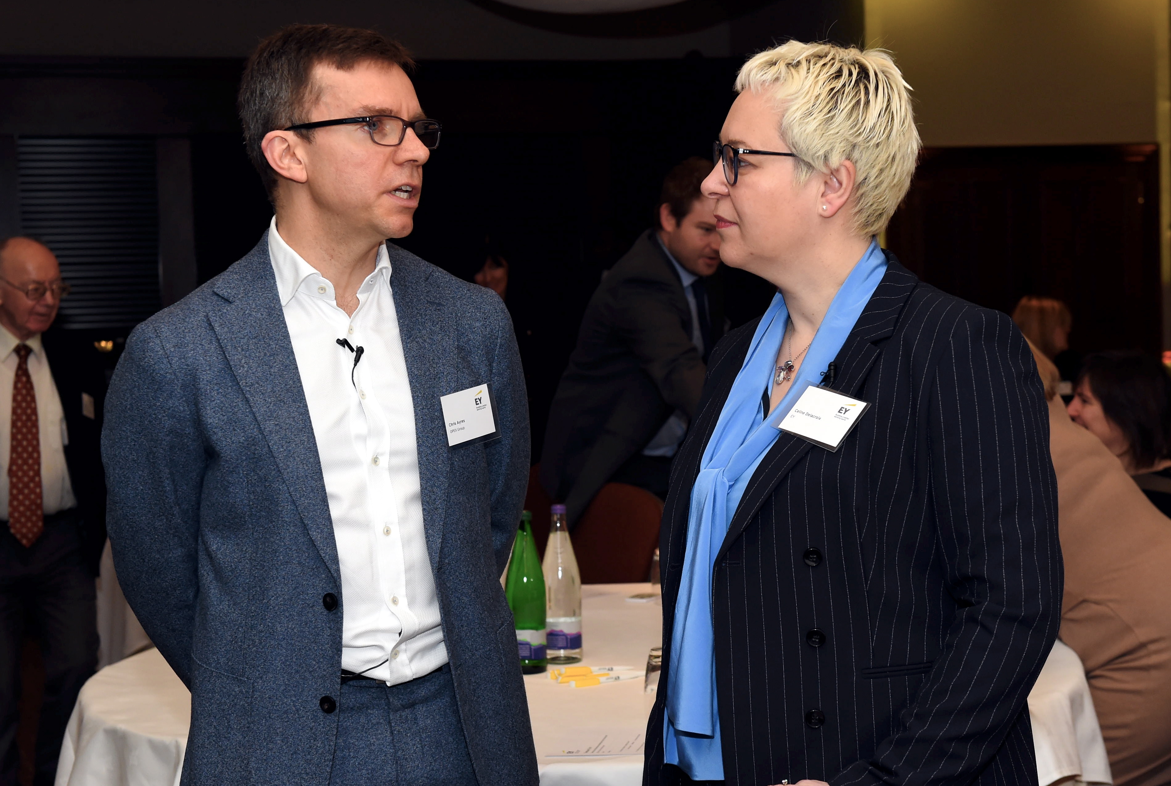EY launching annual UK oilfield services report.
Pictured are Chris Ayres, OPEX Group and  Celine Delacroix, EY.
06/02/19
Picture by HEATHER FOWLIE